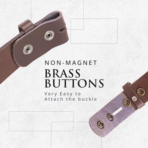 Leather Belt for men, Genuine Leather Belt without buckle, Men Belts Replacement belt Snap on Strap-1.5 inch Wide in Saudi Arabia