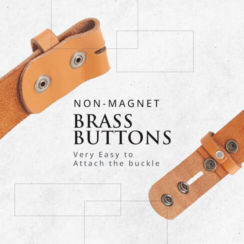 Leather Belt for men, Genuine Leather Belt without buckle, Men Belts Replacement belt Snap on Strap-1.5 inch Wide in Saudi Arabia