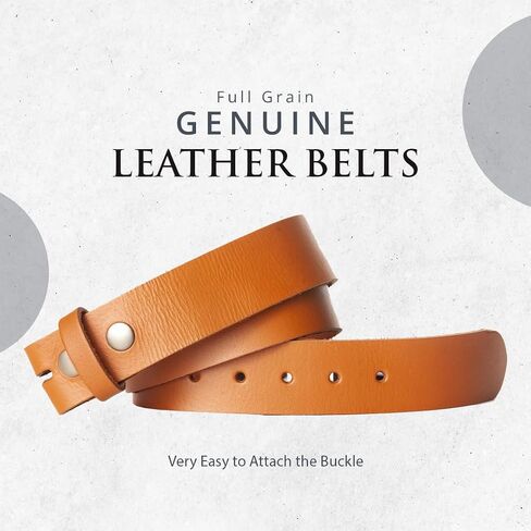 Leather Belt for men, Genuine Leather Belt without buckle, Men Belts Replacement belt Snap on Strap-1.5 inch Wide in Saudi Arabia