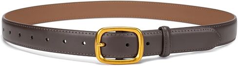 Women Leather Belt Gold Buckle Belt Jeans Pants Ladies Skinny Faux Leather Dress Belt in Saudi Arabia