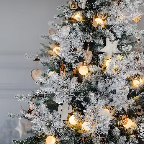 20" Christmas Picks Silver Christmas Tree Branches Filler 6pcs Hight Pine Branches for Christmas Tree Wreath Swag Winter Wedding Bouquet Centerpiece Décor in Saudi Arabia