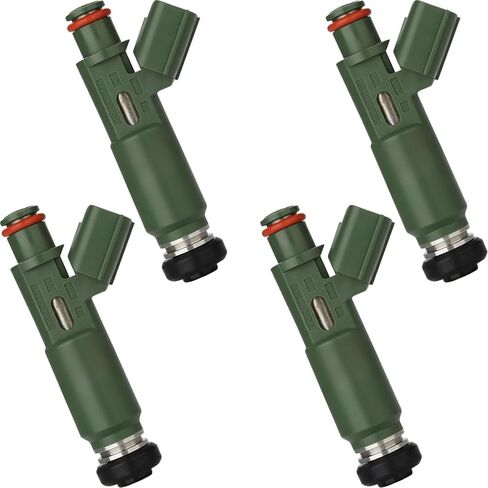 23250-22040 OE 1.8L 1ZZ-FE حاقن وقود المحرك، متوافق مع/تويوتا كورولا 2000 2001 2002 2003 2004، ماتريكس سيليكا Mr2 سبايدر فيبي 1.8 2000-2006،|#23250-0D040| |12 فتحة| |مجموعة من 4| in Kuwait