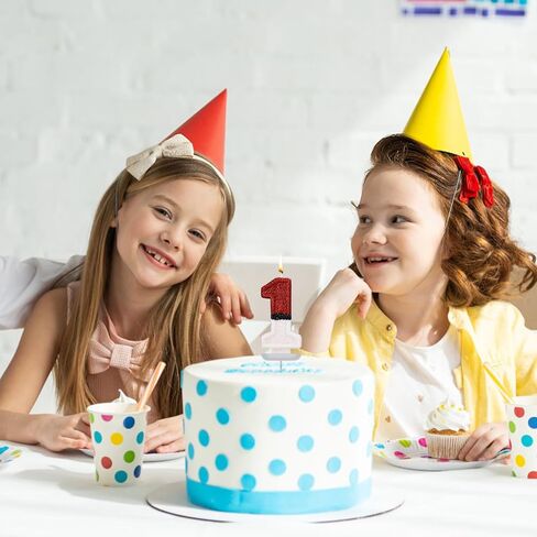 Birthday Cake Candle, Red White Birthday Candle Creative Number Candle Cake Topper Candle Birthday Cake Decorations for Birthday Party Decoration Supplies (1) in Saudi Arabia