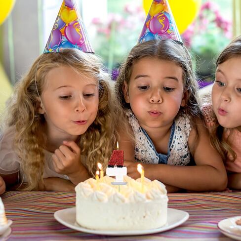 شمعة كعكة عيد الميلاد، شمعة عيد ميلاد بيضاء وحمراء، شمعة رقم إبداعي، شمعة تزيين كعكة عيد الميلاد لمستلزمات تزيين حفلات أعياد الميلاد (1) in Saudi Arabia