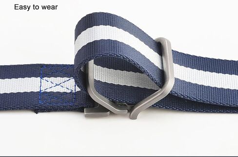 Mens belt black nylon stretchable canvas belts for man jeans Automatic Buckle stripe Classic Fashion in Kuwait