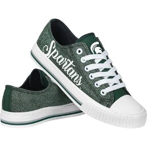 FOCO Women's NCAA College Team Logo Fashion Low Top Canvas Sneakers Shoes