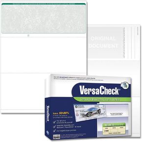 VersaCheck Secure Checks - 1000 Blank Business Voucher Checks - Green Classic - 1000 Sheets Form #1000 - Check on Top (10GC04-6660)