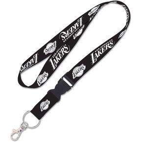 WinCraft Los Angeles Lakers Lanyard with Detachable Buckle, 1" - Black