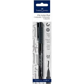 A.W. FABER CASTELL USA FC800073T FC800073 Pitt Calligraphy 2Mm Blk Bc,Black