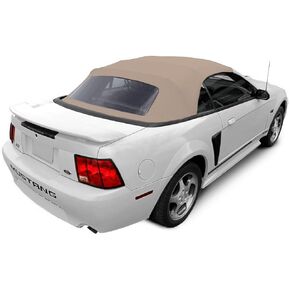 Sierra Auto Tops بديل علوي قابل للتحويل لسيارة Ford Mustang 1994-2004، قماش شراعي فينيل، سرج، نافذة بلاستيكية