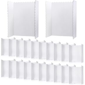 24 Pcs 24 x 36 Inch Trifold Poster Display Boards White for Science Fair Presentation Projects Photo Exhibition Display Tri fold Board Foldable Paperboard for School Supplies Bulk Business