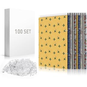 Comics and Magazines- 200 PCS of 7.5 * 10.5 Inch, Thickened Fabric Organizer Boards for Books, Comic Book Boards and Magazine Backing Boards with U Shape Plastic Alligator Clips（400PCS）