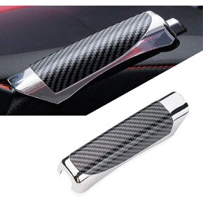 1 PC Car Handbrake Cover, 4.9" x 1.3" ABS Parking Handbrake Decorative Cap, Auto Comfortable Grip Handbrake Guards for Most Cars SUVs and Trucks (Peach Pattern Red)