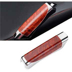 1 PC Car Handbrake Cover, 4.9" x 1.3" ABS Parking Handbrake Decorative Cap, Auto Comfortable Grip Handbrake Guards for Most Cars SUVs and Trucks (Peach Pattern Red)