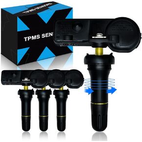 YZHIDIANF Pre-Programed TPMS Sensors for:-Ram 1500 2500 2011 2012 2013 for:-Jeep Wrangler Grand Cherokee for:-Dodge Journey Challenger Charger Grand Caravan Tire Pressure Sensor 56029398AB 433MHz (4)