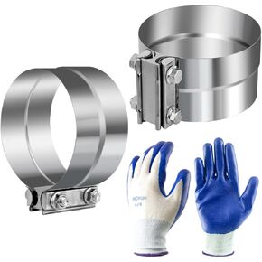 2.5 بوصة مشبك العادم بعقب مشترك الفرقة المشبك كاتم الصوت المشبك كم مقرنة 2 1/2 بوصة الفولاذ المقاوم للصدأ 2 قطعة لكوع أنبوب عادم كاتم الصوت واتصال أنابيب العادم in Kuwait