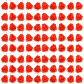 80 Pcs Cheerleading Pom Poms Sports Dance Cheer Pompoms with Handles Cheerleading Pom Poms Plastic Cheerleader Party Decorations for Kids Adults Cheering Team
