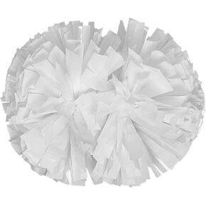 aiviwiai Pom Poms Cheerleading with Baton Handle - Metallic Fluffy Cheer Pom Poms for Adults Kids - Cheerleading Cheerleader Pom Poms for Cheer Squad Daily Training Team Spirit (Pack of 2)