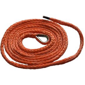 1/4"*10ft ATV Snow Plow Lift Rope,Synthetic Winch Rope,Boat Winch Cable,Snow Plow Attachments (Black)