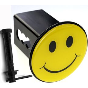 غطاء ربط معدني من Smiley Happy Face يناسب أجهزة الاستقبال مقاس 2 بوصة