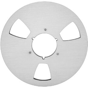 1/4 10.5 Inch Empty Takeup Reel, Empty Takeup Reel 3 Hole Universal Opening Machine Part Stainless Steel Screws for Reel to Reel Tape Player (Silver)