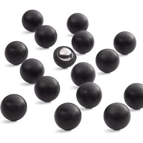 Riot Balls 0.50 Cal Self Defense Less Lethal High Impact Balls - Solid PVC/Steel Jaw Breaker Practice 50 Caliber Paintballs - 4 Grams (100 Count) Black