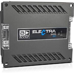 Banda Electra 1-Channel Vehicle Audio Bass Amp - 5000WRMS D Class High-Powered Mono Bass Amplifier w/Subsonic Filter & Low Pass Filter Stable at 1Ohm, LED Indicators, Sound Specialization - BANDA 5K1