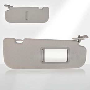Driver Side Sun Visor Fit for Hyundai Veloster 2012 2013 2014 2015 2016 Replace 85210-2V330-TX Front Left | Sun Protection Shade | Makeup Mirror | Gray
