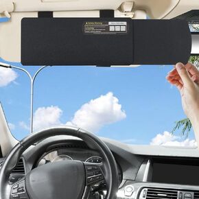 Car Visor Extender TFY Anti-Glare Sun Visor Extender Window Sunshade and UV Rays Blocker (Black)
