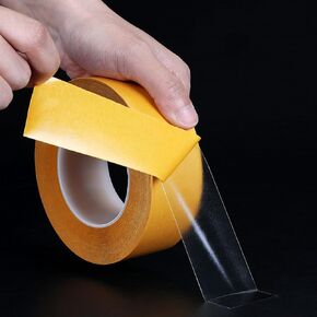 Super Thin Double Sided Adhesive Tape 1Inch x 66Feet Transparent Sticky Tape for Making DIY Crafts, Paste Photo, Scrapbook, Gift Wrap, Rug Fixed, Woodworker, Fashion Clothing, Wall Decor, Cat Training in Saudi Arabia
