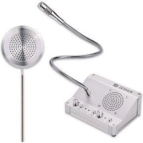 Window intercom, Window Speakers, Dual-Way Window Counter intercom Microphone, for The Business/Bank/Office/Hospital/Station/Catering/Ticket Window to Provide Communication Solutions