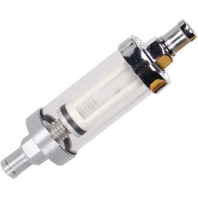 Universal Fuel Pump Filter, CarBole 9748 Universal 3/8" Inlet/Outlet Fuel Filter Clear View - Glass