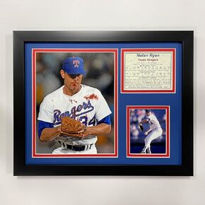 Legends Never Die Nolan Ryan Bloody Lip Framed Photo Collage, 11 by 14-Inch