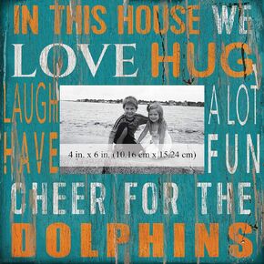 Fan Creations House Frame Miami Dolphins 10x10, Multicolored