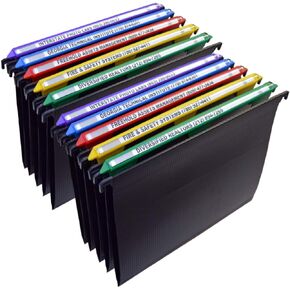 Ultimate Office MagniFile Hanging File Folders V Base Letter Size with 11 inch Magnified Indexes That Double The Size of Your File Titles to Find Files Fast. (Set of 20 Assorted)