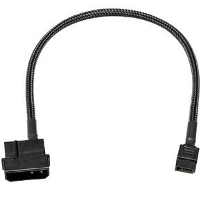 CRJ 15-Pin SATA Power to 6-Pin SATA Slimline 12" Sleeved Power Adapter Cable