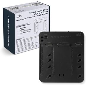 Multi-Function M.2/SATA Storage Adapter with Clone, for M.2 NVMe, M.2 SATA, SSD, HDD, 2.5", 3.5" SATA (CB-M2SAT-U3)