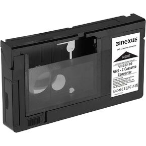 Bingxue VHS-C Cassette Adapter Compatible with VHS-C SVHS Camcorders Motorized VHS Cassette Converter Not Compatible with 8mm / MiniDV / Hi8