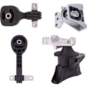 Engine and Transmission Mount(4PS).Replaces Part #50850-SNA-A81,50820-SNA-023,50890-SNA-A81,50880-SNA-A81,A4530,A4534,A4543,A4546.Fit for 1.8L Honda Civic 2006-2010 Automatic Trans.