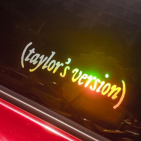 Taylors Version car Stickers - Car Decals - in This car we Listen to Taylors Version - 7.9 x 1.6 inches