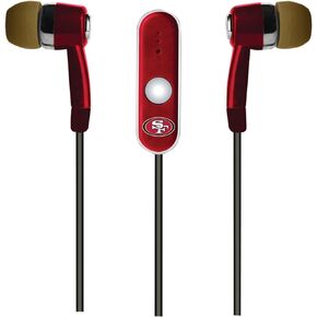 MIZCO NFL San Francisco 49ers Hands Free Ear Buds with Microphone