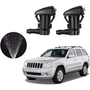 Adjustable Windshield Washer Wiper Nozzle Mist Spray Type for 2005-2020 Jeep Grand Cherokee, 2011-2020 Dogde Durango, 2011-2014 Dodge Grand Caravan, Replace OE for 55079049AA, 55372143AB, 5182367AA
