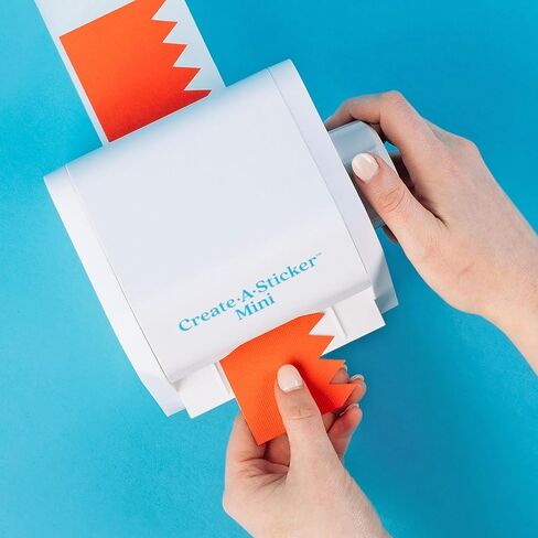 Xyron Create-A-Sticker, Mini, 2.5" Sticker and Label Maker Machine, Portable, Includes Permanent Adhesive, Pre-Loaded (XRN250-CFTEN) in Saudi Arabia