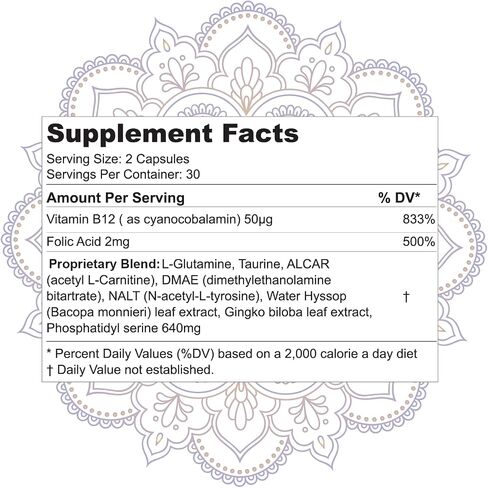 Life Sprout Bioceuticals Cerebra+ Brain Health Formula with L-Glutamine and Ginkgo Biloba - 30 Capsules in Saudi Arabia