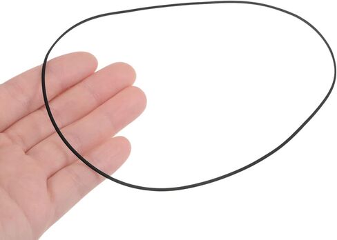Cassette Tape Machine Belts 1mm Square 380mm Length(Folded 190mm) Rubber for Cassette Recorder Repair, Black in Saudi Arabia