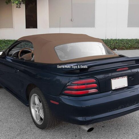 Sierra Auto Tops بديل علوي قابل للتحويل لسيارة Ford Mustang 1994-2004، قماش شراعي فينيل، سرج، نافذة بلاستيكية in Kuwait
