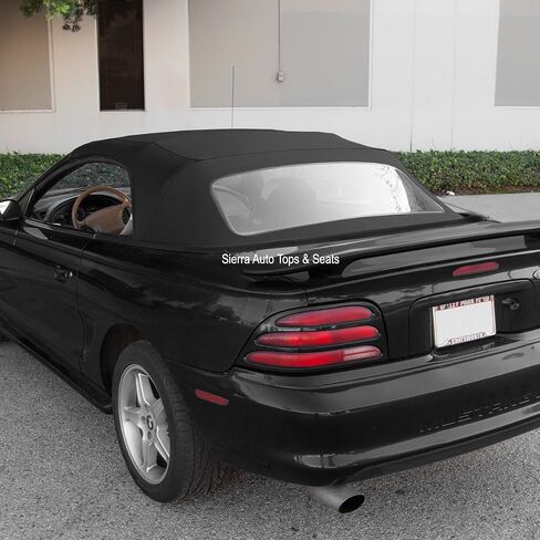 Sierra Auto Tops بديل علوي قابل للتحويل لسيارة Ford Mustang 1994-2004، قماش شراعي فينيل، سرج، نافذة بلاستيكية in Kuwait