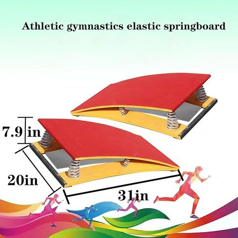 XIJIXILI Gymnastics Springboard for Kids Vaulting Training Fitnes Playing, Portable Curved Spring Board, Children's Springboard Combination, Gymnastics Equipment Suitable for Vaulting and Playing Basketball in Saudi Arabia
