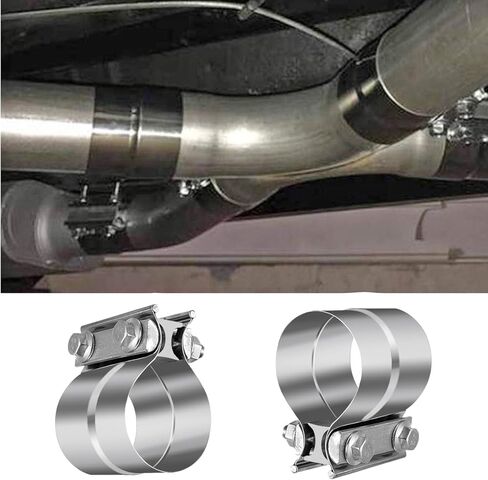 2.5 بوصة مشبك العادم بعقب مشترك الفرقة المشبك كاتم الصوت المشبك كم مقرنة 2 1/2 بوصة الفولاذ المقاوم للصدأ 2 قطعة لكوع أنبوب عادم كاتم الصوت واتصال أنابيب العادم in Kuwait