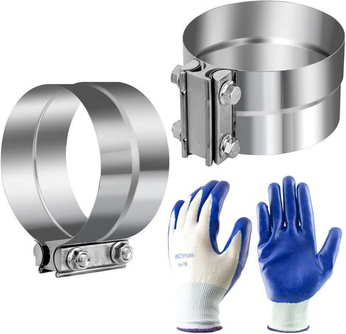 2.5 بوصة مشبك العادم بعقب مشترك الفرقة المشبك كاتم الصوت المشبك كم مقرنة 2 1/2 بوصة الفولاذ المقاوم للصدأ 2 قطعة لكوع أنبوب عادم كاتم الصوت واتصال أنابيب العادم in Kuwait